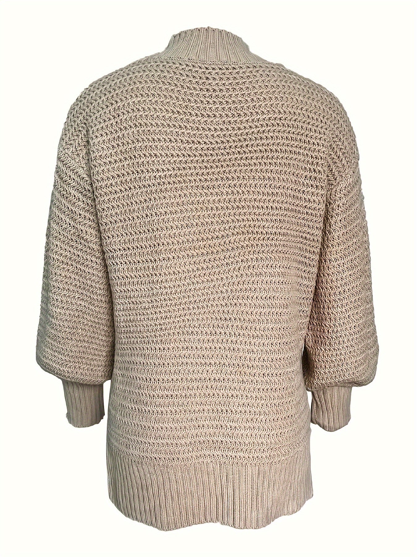 Low High Hem Mock Neck Sweater - Casual Long Sleeve Sweater For Fall & Winter - Women's Clothing - Soft & Cozy Fabric - Perfect for Layering - Ideal Gift for Women